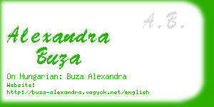 alexandra buza business card